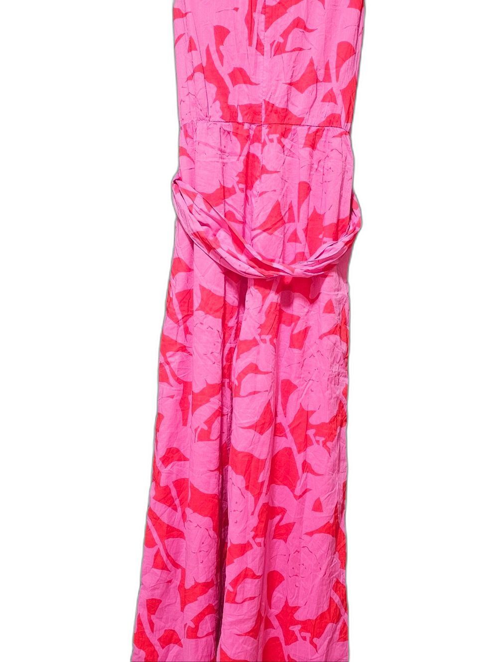 Vineyard Vines Tropical Floral Jumpsuit Pink Red Size 4 NWT Belted Resort - Picture 6 of 7